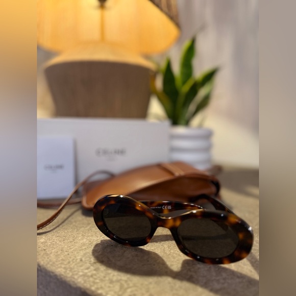 Celine Brown Tortoise Sunglasses - Picture 1 of 8